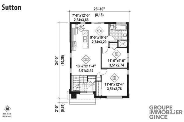 Modèle Sutton – Maison jumelée – Groupe Immobilier Gince